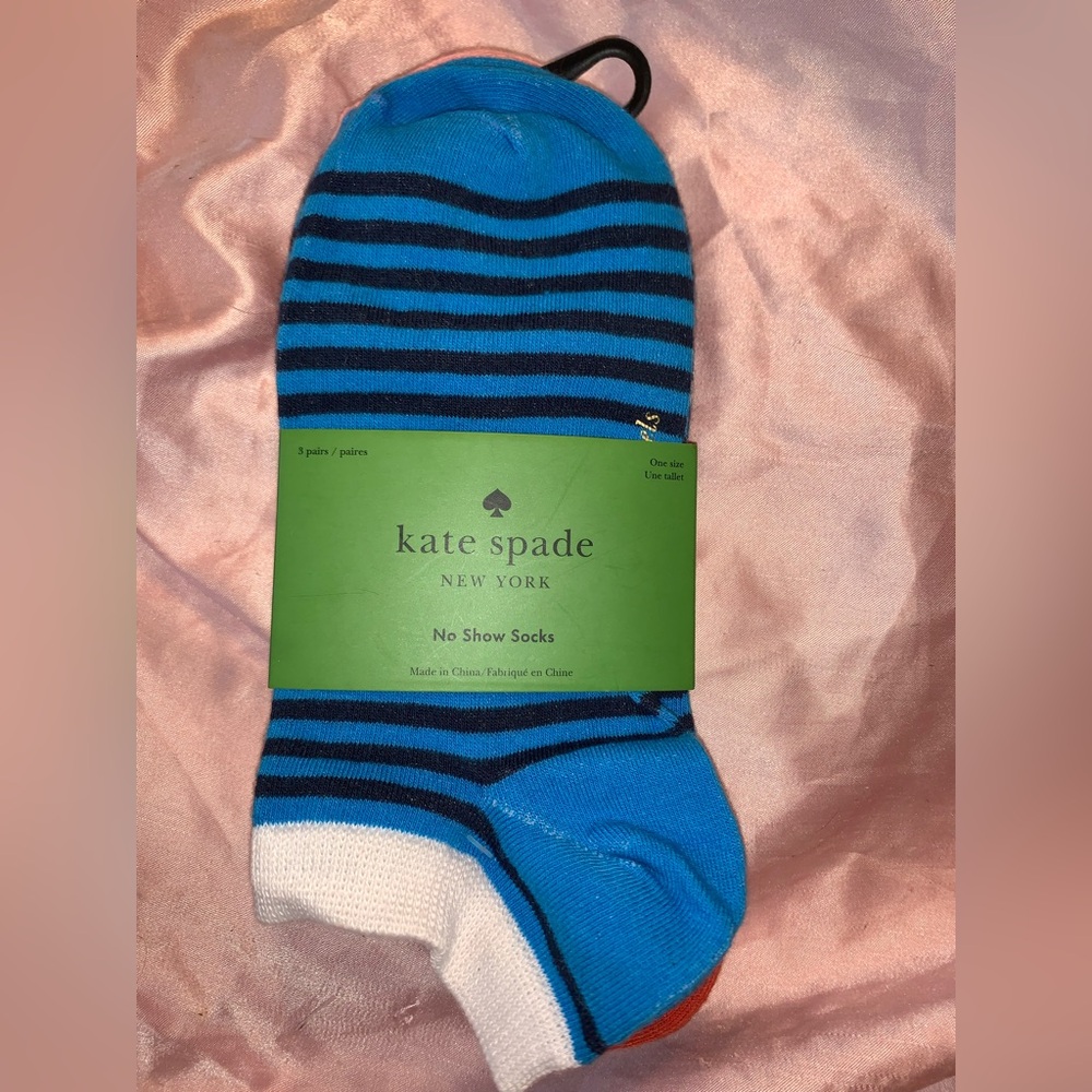 Kate Spade no show socks 3 pk new